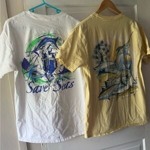 Guy Harvey Marine Life T-Shirts in White and Yellow